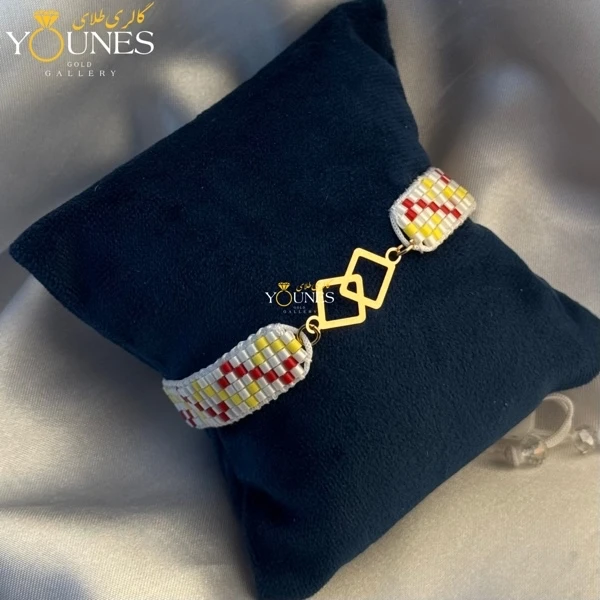 دستبند میوکی مربعی طلا